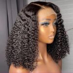 Peruvian Double Drawn Lace 13x4 Full Frontal Bob Jerry Curly Wig 3