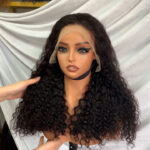 Peruvian Double Drawn Lace 13x4 Full Frontal Bob Water Wave Wig