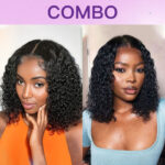Combo Sale 10" Water Wave Glueless + 10" Jerry Curls Glueless (both 4x4 not frontal)