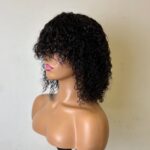 SPECIAL| Peruvian Human Hair Jerry Curly Fringe Bob Wig with Bangs 6