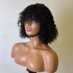 SPECIAL| Peruvian Human Hair Fringe Bob Water Wave Wig with Bangs 3