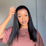 Influencer Pick ! Peruvian Double Drawn Lace 13x4 Full Frontal Bob Straight Wig 2