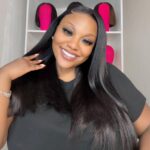 Influencer Pick ! Peruvian Double Drawn Lace 13x4 Full Frontal Bob Straight Wig 1