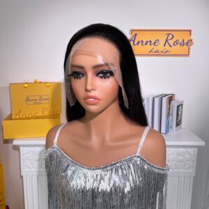 Double Drawn Full Frontal Bob Glueless Wig 250% Density