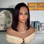Grape Color Double Drawn 13x4 Lace Full Frontal Wig 3