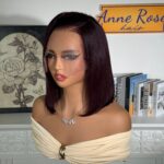 Grape Color Double Drawn 13x4 Lace Full Frontal Wig 5