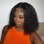 Water Wave Bob Wig Glueless Peruvian Human Hair 150% Density Wig 4