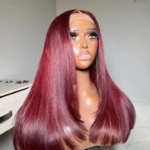 Double Drawn Full Frontal Bob Glueless Wig 250% Density 4