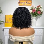 Water Wave Bob Wig Glueless 13X4 Full Frontal Peruvian Human Hair 150% Density Wig 2