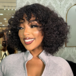 SPECIAL| Peruvian Human Hair Jerry Curly Fringe Bob Wig with Bangs 2