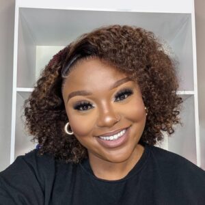 Mabontlehairinfluencer Influencer Pick! Double Drawn Layed Pixie Curls Wig 13x4 Full Frontal Piano Color P3/30